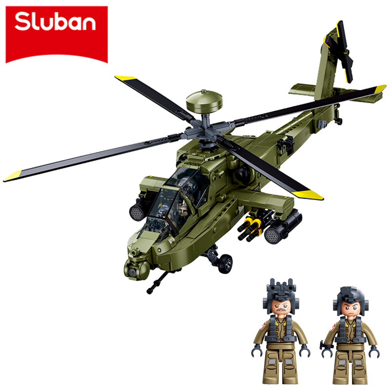 Lego Compatible Military Tank - Sluban M38-B1536, modelo de helicóptero Boeing