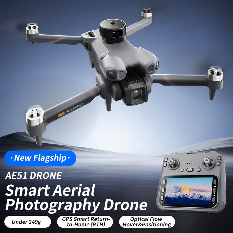 Fpv Brushless Rc Drone 4K - Dron Plegable RC Quadcopter AE51 con